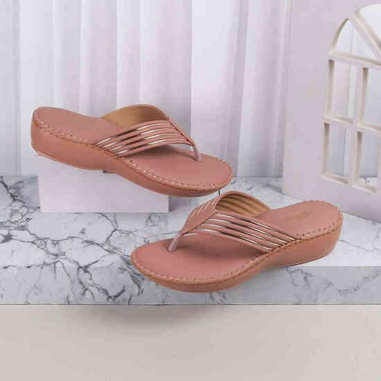 Women Peach Casual Sandals