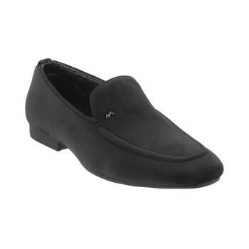 Buy FORSSIL Present Z-Black Embroidered Velvet Formal Casual Slip-on  Loafers Shoes for Men and Boys (FSL-2022) at Amazon.in