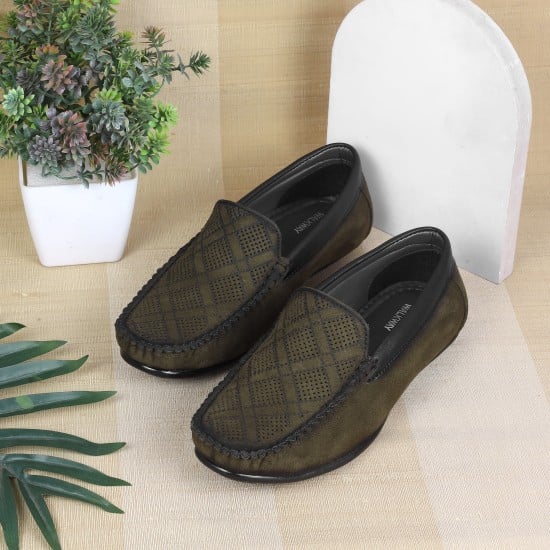 Boys Green Casual Loafers