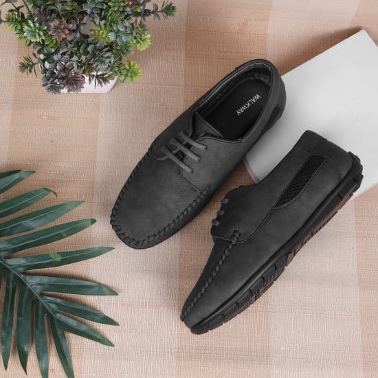 Boys Black Casual Lace Up