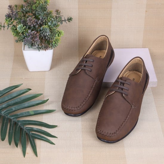 Boys Tan Casual Lace Up