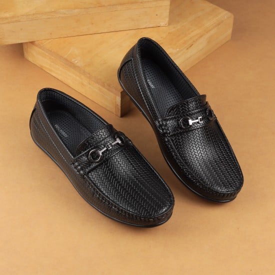 Boys Black Casual Loafers