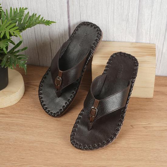 Boys Brown Casual Slippers