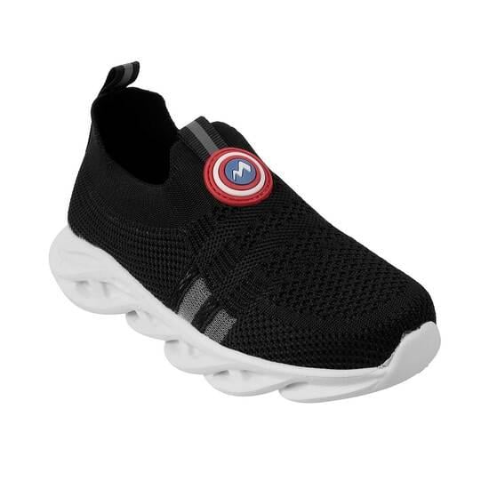 Metro Black Sports Sneakers