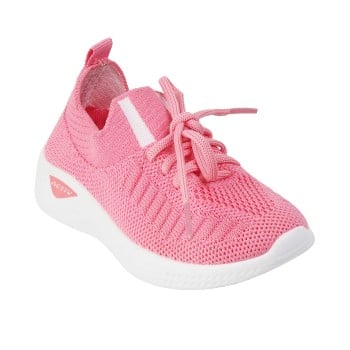 Walkway Girls Pink Casual Sneakers(SKU: 48-5566-24-34)