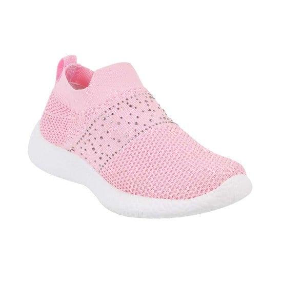 Girls Pink Casual Sneakers
