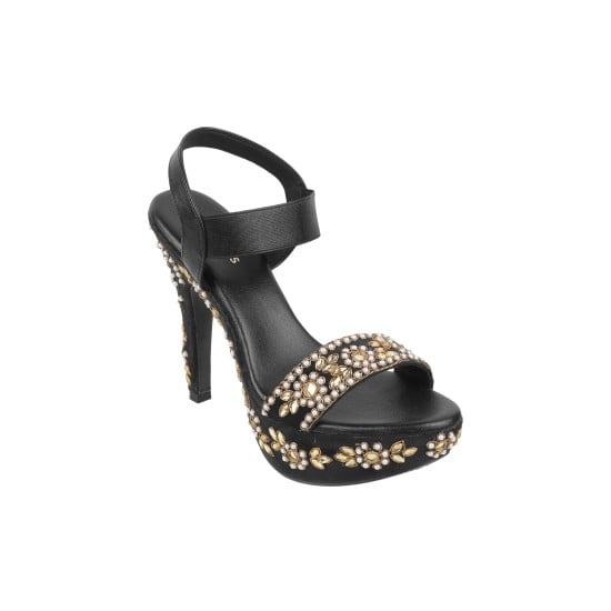 Women Black Party Sandals