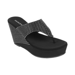 Women Black Casual Slip Ons