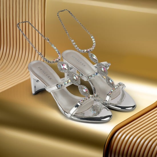 Women Silver Party Sandals