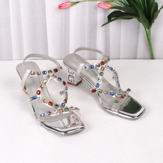 Women Silver Party Sandals