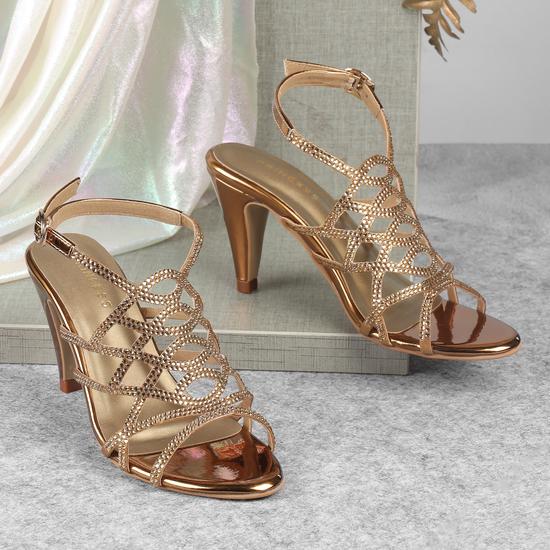 Women Antique-Gold Party Sandals