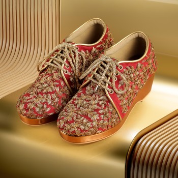 Princess Women Maroon Wedding Sneakers(SKU: 54-159-44-37)