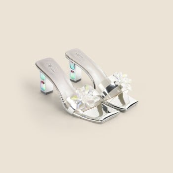 Princess Women Silver Party Slip Ons(SKU: 54-174-27-36)