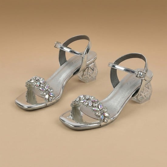 Women Silver Party Sandals
