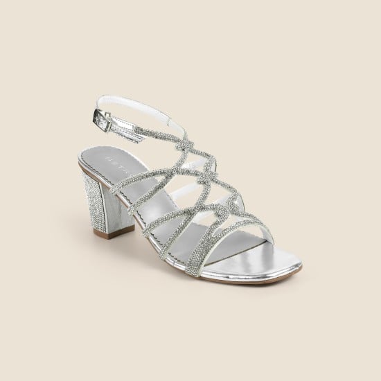 Women Silver Party Sandals