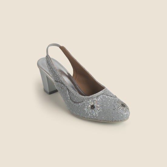 Women Silver Wedding Sandals