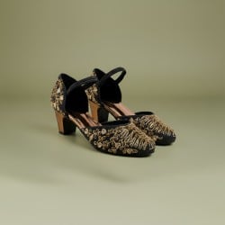 Women Black Wedding Sandals