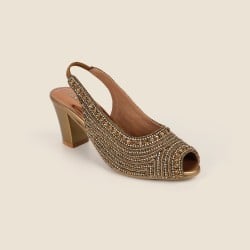 Women Antic-gold Wedding Sandals