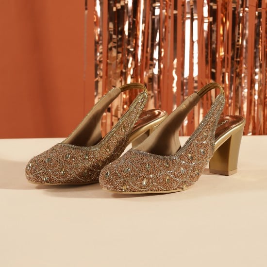 Women Antic-gold Wedding Sandals