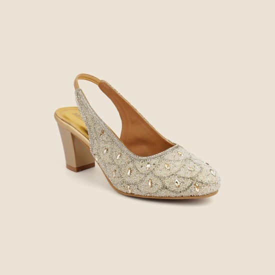 Women Gold Wedding Sandals