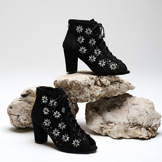 Women Black Party Boots