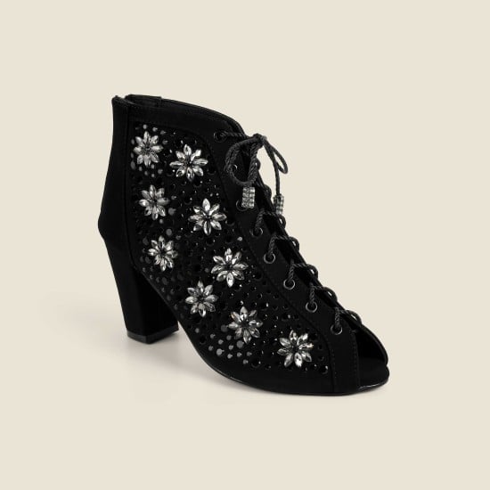 Women Black Party Boots