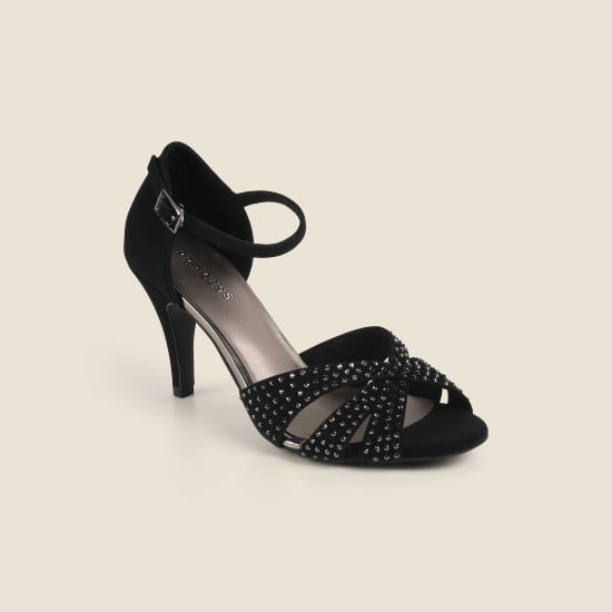 Women Black Party Sandals