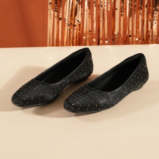 Women Black Casual Ballerinas
