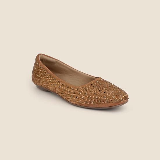 Women Antic-gold Casual Ballerinas