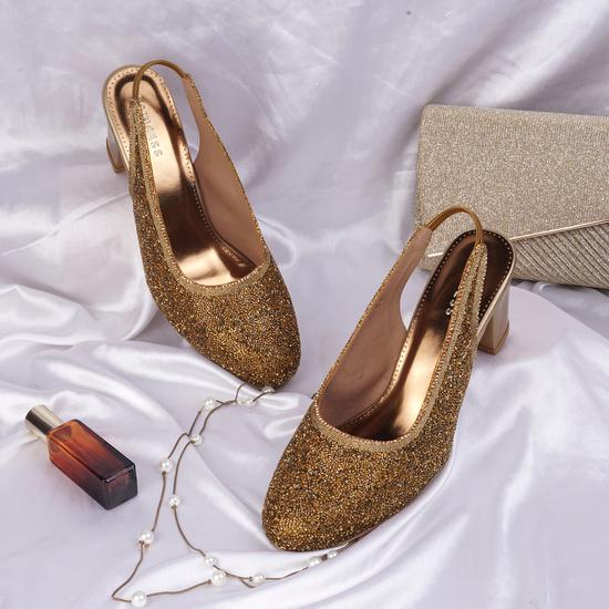 Women Antic-gold Party Sandals