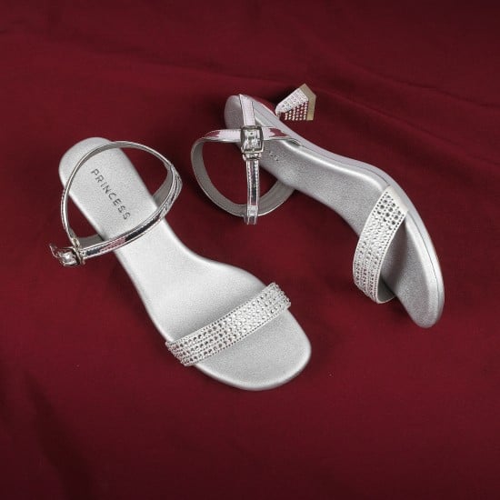 Women Silver Party Sandals
