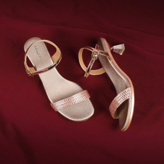 Women Rose-gold Party Sandals