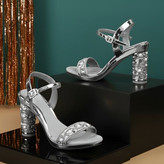 Women Silver Party Sandals