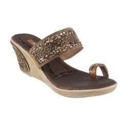 Women Yellow Wedding Slip Ons