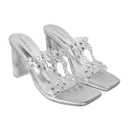 Women Silver Party Sandals