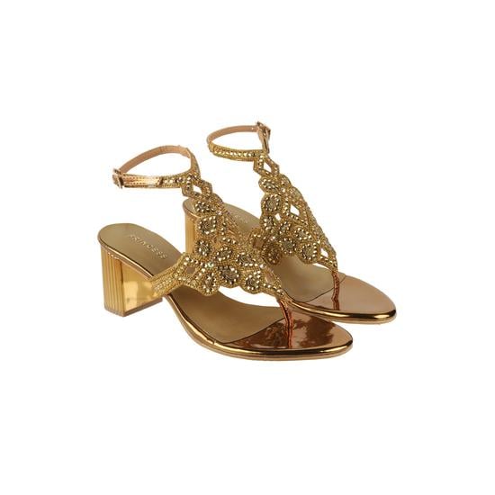 Women Antique-Gold Party Sandals