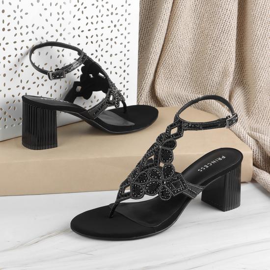 Women Black Party Sandals