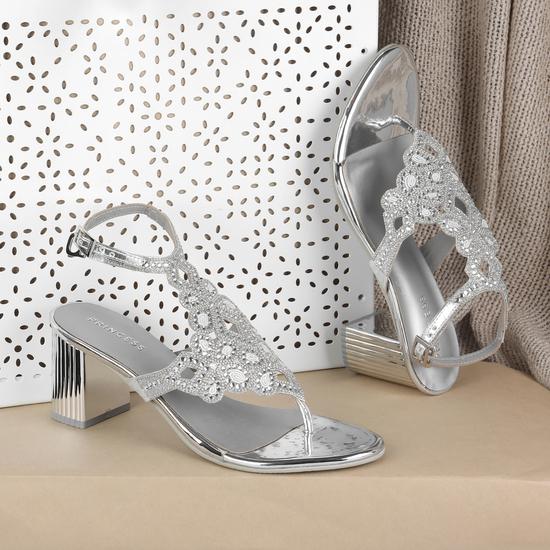 Women Silver Party Sandals