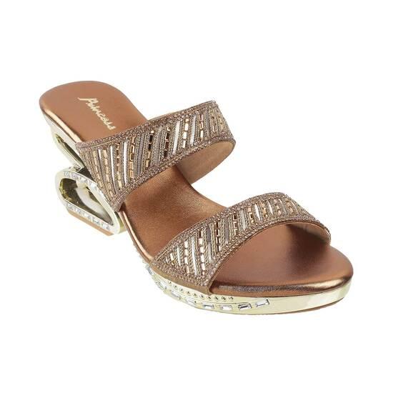 Princess Antique-Gold Party Slip Ons