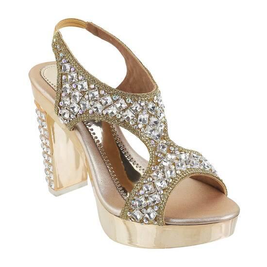 Haute Diva Gold Wedding Sandals