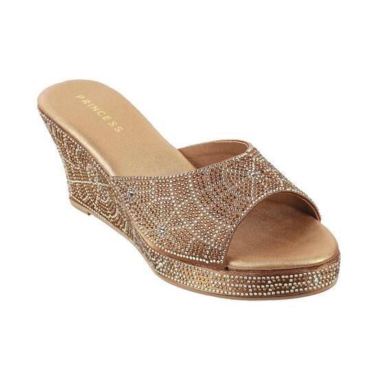 Princess Antique-Gold Casual Slip Ons