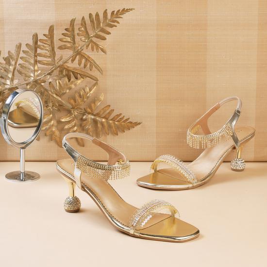 Women Gold Party Sandals