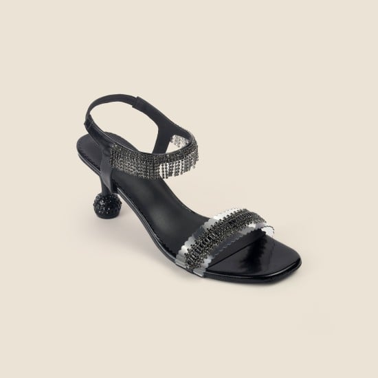 Women Black Party Sandals