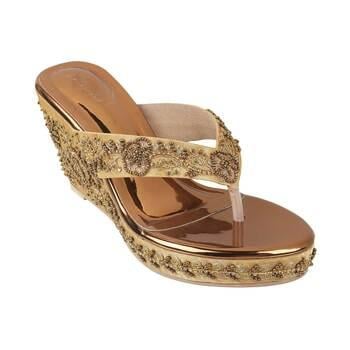 Women Antique-Gold Party Sandals