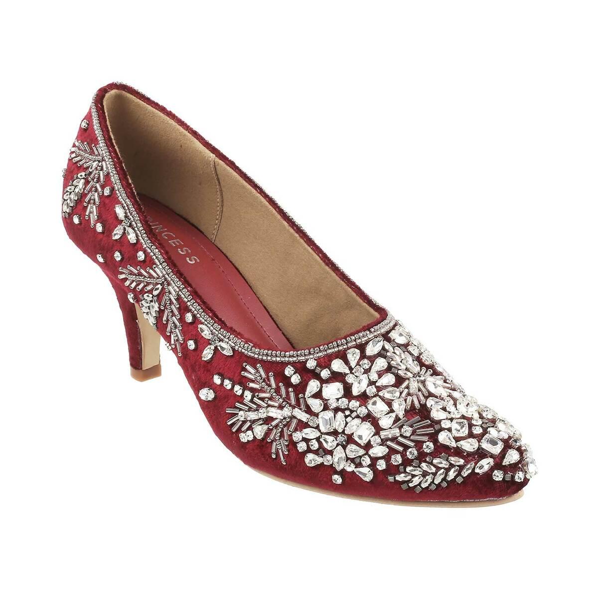 Maroon on sale wedding shoes