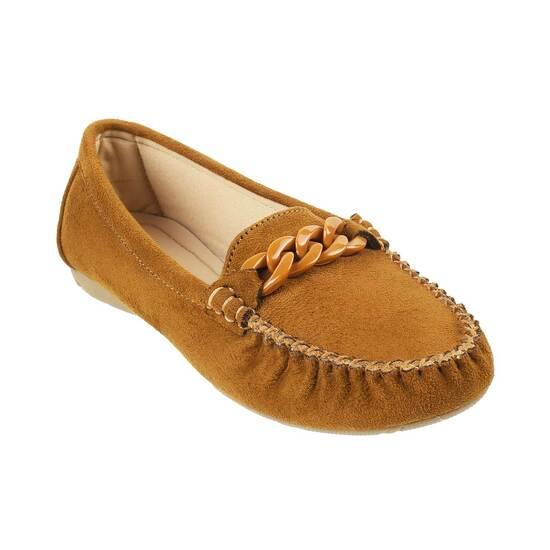 Girls Tan Casual Loafers