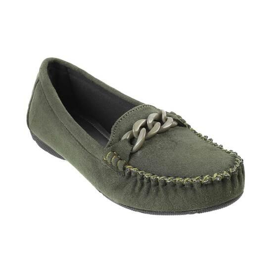 Girls Olive Casual Loafers