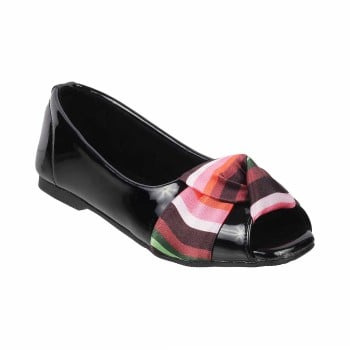 Walkway Girls Black Casual Ballerinas(SKU: 56-4295-11-33)