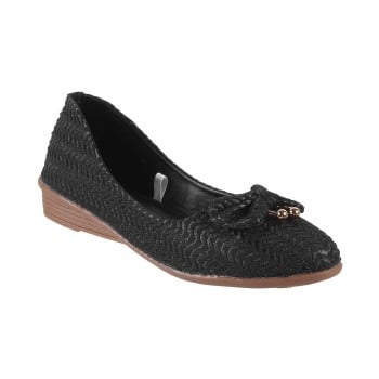Walkway Girls Black Casual Ballerinas(SKU: 56-4328-11-30)