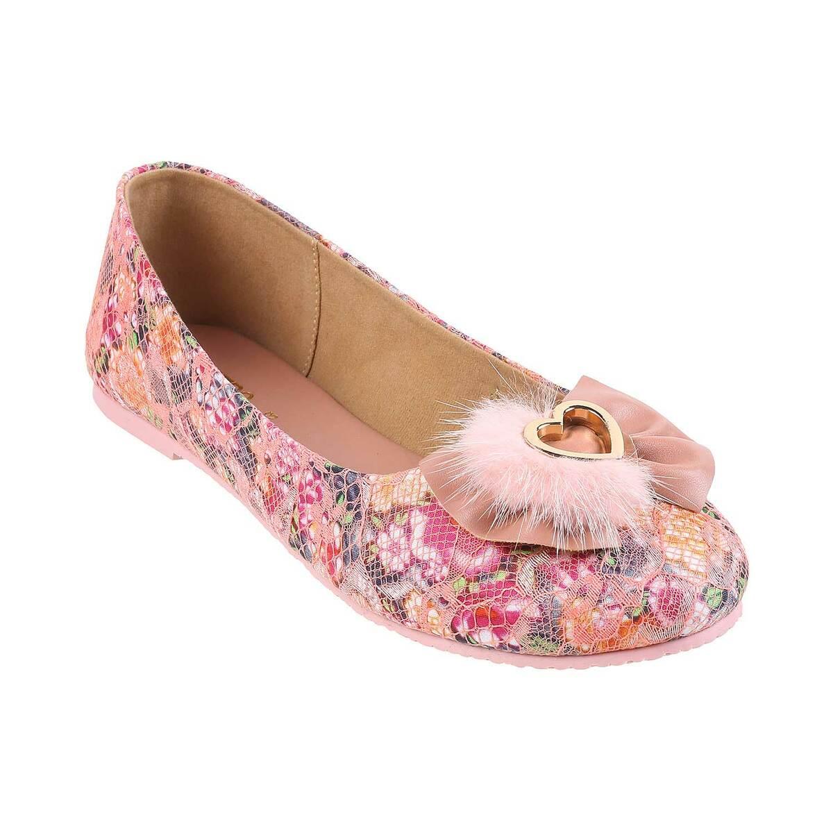 Girls pink best sale ballet pumps